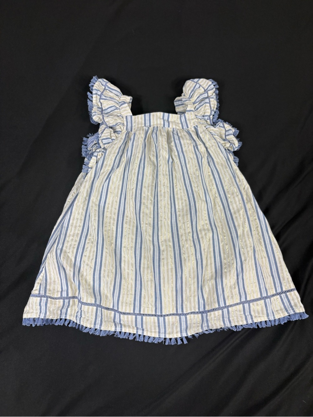 Tommy Bahama Girl Toddler Clear/Blue Striped Dress Size 5T